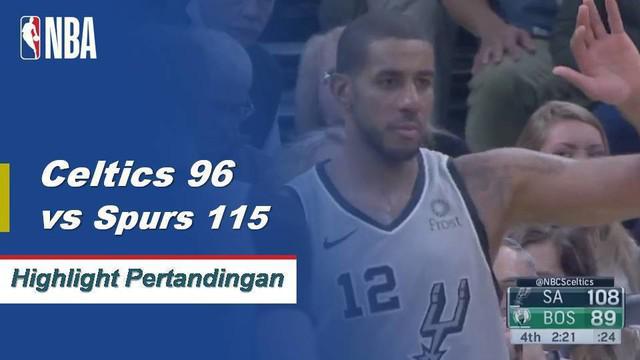 LaMarcus Aldridge skor 48 poin meraih 13 rebound untuk membantu Spurs mengalahkan Celtics 115 hingga 96.