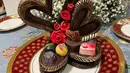 Di jajaran dessert, ada ragam cokelat lezat hingga sorbet mangga bersama sarang burung walet.[Foto: IG/british.hc.bn]