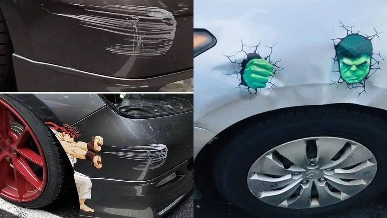 Lukisan di Mobil Penyok