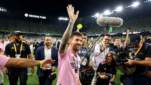 Foto: Girangnya Lionel Messi dan David Beckham Setelah Inter Miami Raih Gelar Juata untuk Pertama Kalinya