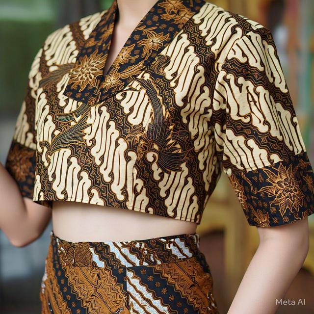 Gambar Model Atasan Batik Wanita Elegan