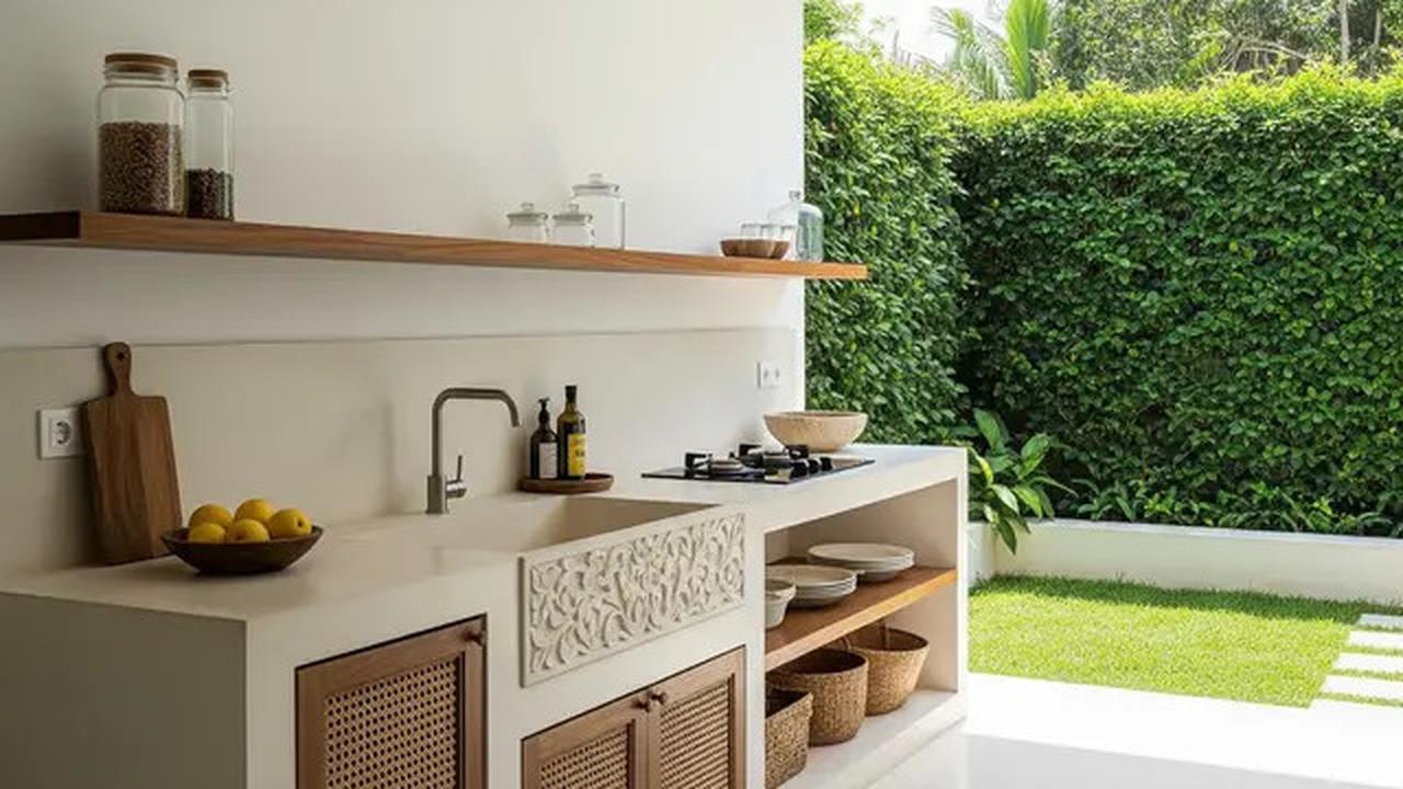 7 Model Dapur Tropis Minimalis untuk Rumah Kampung yang Adem dan Cantik