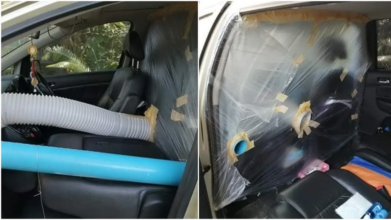 Jemput Anak dari Bandara, Ayah Ini Bikin Ruang Isolasi di Mobil