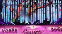 Suasana kemeriahan saat upacara pembukaan SEA Games 2019 di Philipine Arena Bulacan, Manila, Sabtu (30/11). Pesta olahraga se-Asia Tenggara ini akan berlangsung hingga 11 Desember. (Bola.com/M Iqbal Ichsan)