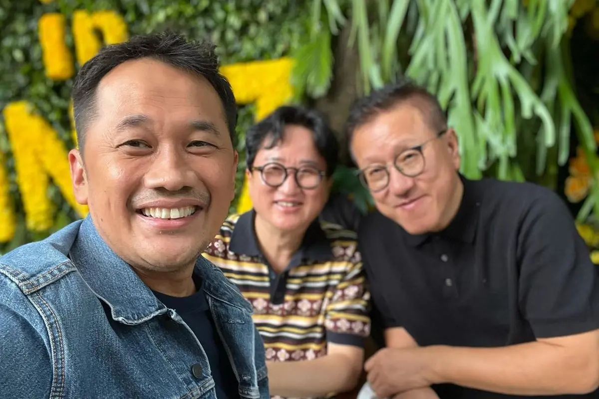 Hanung Bramantyo, Lee Hwan Kyung dan Kim Min Ki. (Foto: Dok. Instagram @hanungbramantyo)