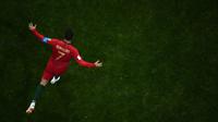 Cristiano Ronaldo tampil impresif saat Portugal bermain imbang 3-3 melawan Spanyol pada laga perdana Grup B di Fischt Stadium, Sochi, Sabtu (16/6/2018) dini hari WIB. (AFP/JEWEL SAMAD)