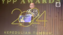 Ketua Umum Yayasan Pundi Amal Peduli Kasih, Komjen Pol (Purn) Imam Sudjarwo memberikan sambutan jelang pemberian YPP Award 2024 di Jakarta, Jumat (15/11/2024). (Liputan6.com/Helmi Fithriansyah)