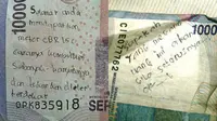 Potret Pesan Unik di Uang Kertas, Bikin Ketawa Ngakak. (Sumber: newdramaojol.id)