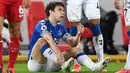 Seamus Coleman tampil mengecewakan pada musim ini sebagai kapten sekaligus bek kanan Everton. Hal tersebut juga tercermin dari posisi The Toffees yang saat ini berada di urutan ke-17 klasemen dan sangat dekat dengan zona degradasi. (AFP/Paul Ellis)