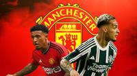 Manchester United - Jadon Sancho dan Antony (Bola.com/Adreanus Titus)