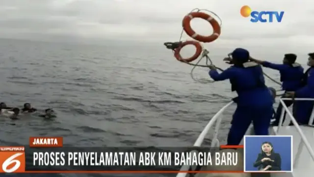 Tim SAR gabungan cari satu anak buah kapal yang jadi korban kebakaran KM Bahagia Baru.