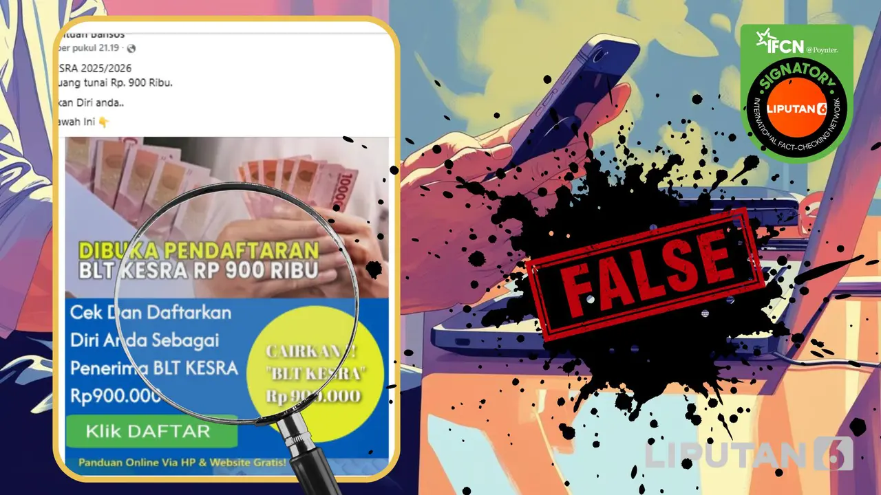 Tangkapan layar klaim link pendaftaran Bansos BLT Kesra 2025-2026