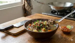 sop tetelan daging (created by AI)