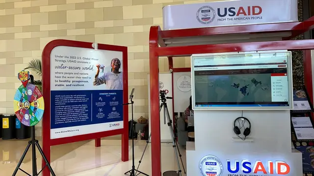 Badan Pembangunan Internasional Amerika Serikat (USAID) hadir di World Water Forum ke-10 yang berlangsung di Bali, 18-25 Mei 2024. (Liputan6/Benedikta Miranti)