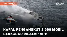 Kapal Kargo Pengangkut 3.000 Mobil Terbakar di Lepas Pantai Belanda