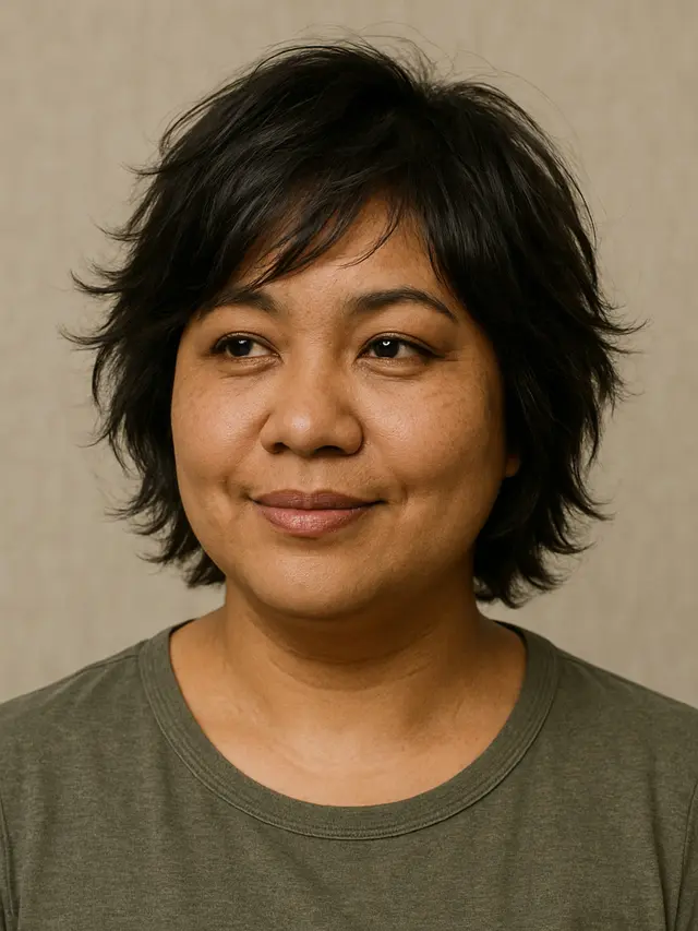 Model Rambut Bondol untuk Wajah Bulat agar Tampak Tirus (Foto: ChatGPT)