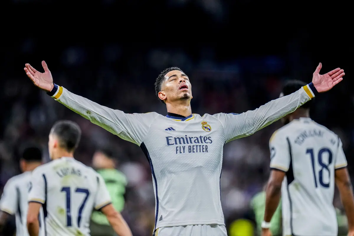 Selebrasi Jude Bellingham kala Real Madrid mencukur Girona di LaLiga