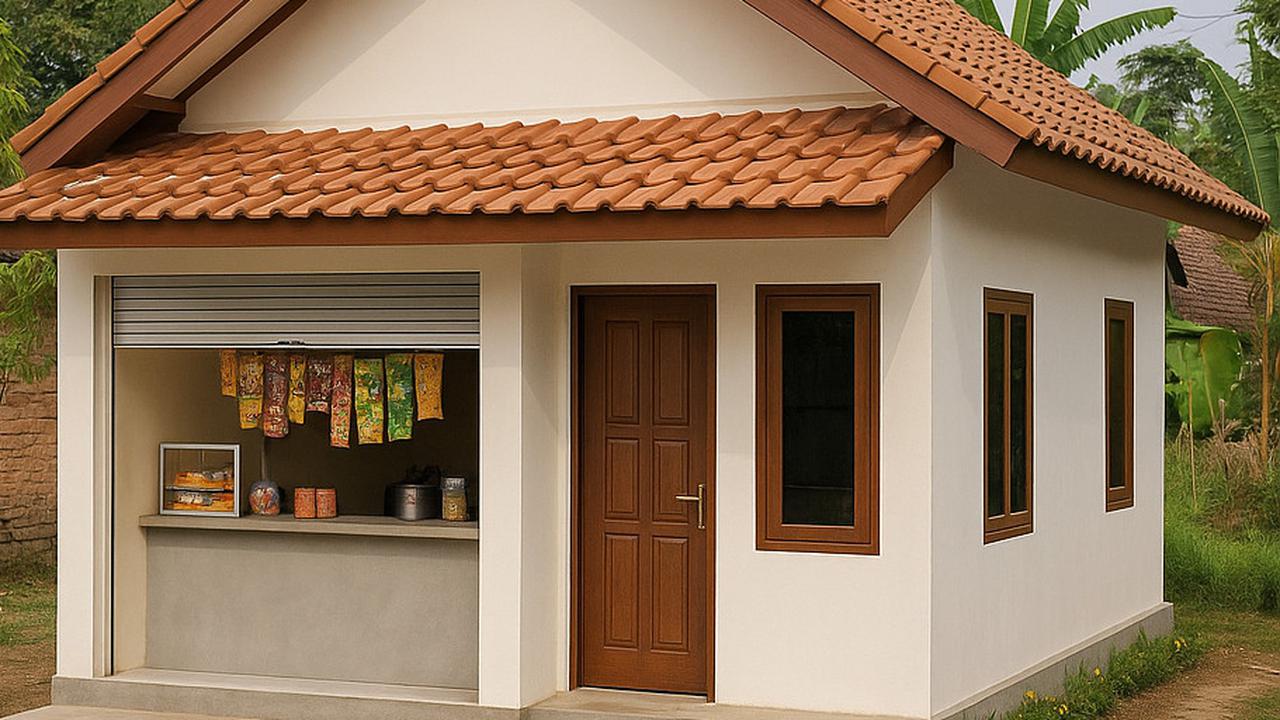 5 Potret Model Rumah Sederhana di Desa Plus Ruko Jualan, Wujudnya Cantik Tapi Fungsional