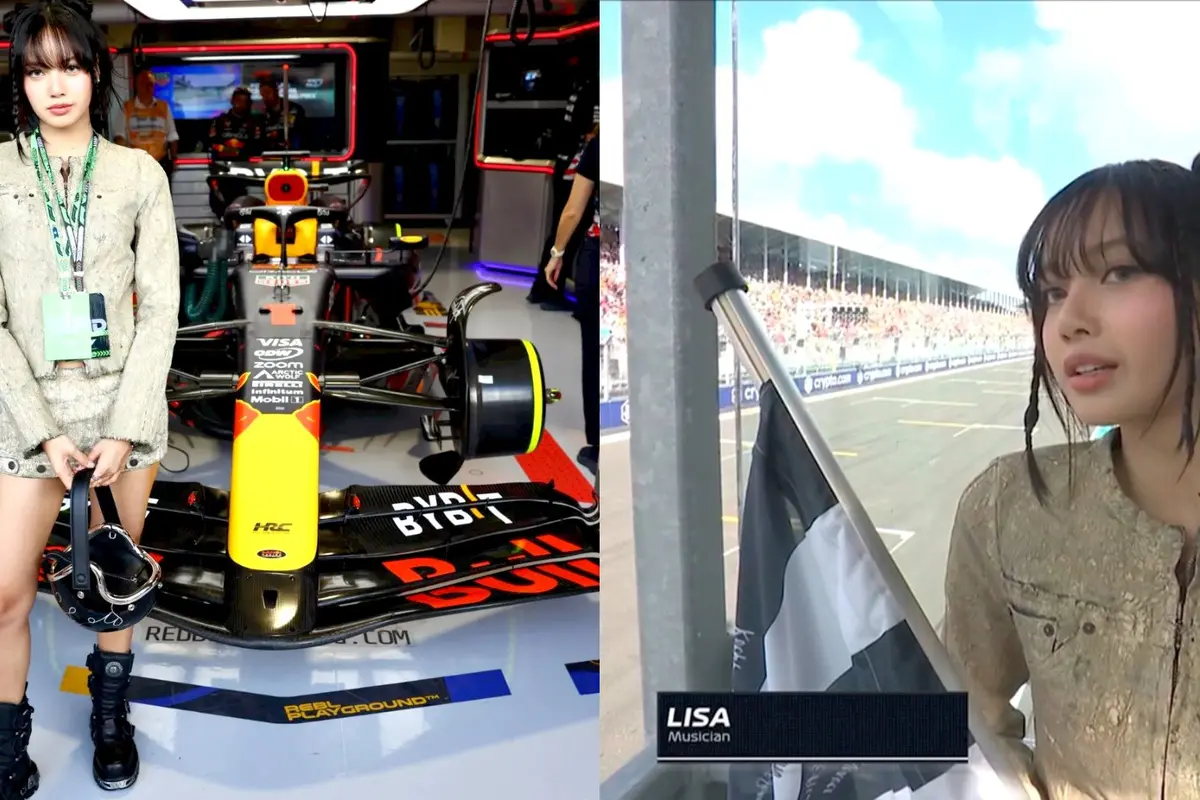 6 Gaya Lisa BLACKPINK jadi Pengibar Bendera Finish di F1 Grand Prix Miami, Tenteng Tas Helm Seharga Rp73 Jutaan