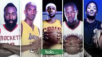  James Harden, Kobe Bryant, LeBron James, Kevin Durant, Derrick Rose (Bola.com/Samsul Hadi)