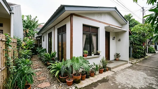 Rumah Memanjang dengan Halaman Samping