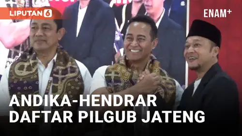 VIDEO: Andika Perkasa-Hendrar Prihadi Resmi Daftar Pilgub Jateng ke KPU