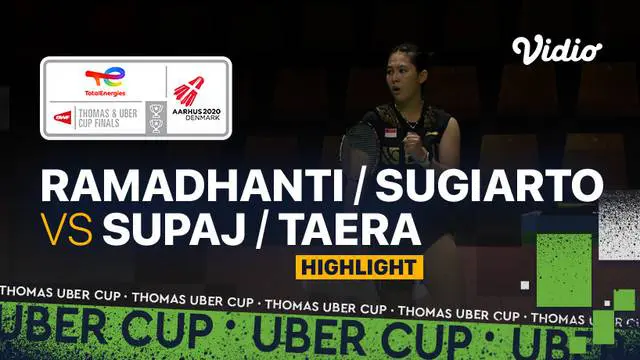 Berita video highlights pertandingan keempat Indonesia vs Thailand pada perempat final Piala Uber 2020, di mana pasangan Siti Fadia Ramadhanti / Ribka Sugiarto meraih kemenangan, Jumat (15/10/2021) dinihari WIB.