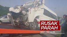 Berita video mobil yang ditumpangi pemain badminton Jepang, Kento Momota, hingga rusak parah setelah mengalami kecalakaan di Kuala Lumpur, Malaysia, Senin (13/1/2020).