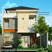 ilustrasi rumah 2 lantai tipe 36 by griyadesainrumah.com