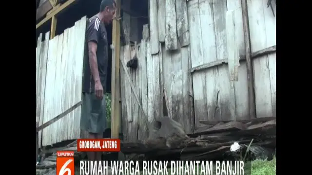 Rata-rata kerusakan terjadi pada dinding rumah yang terbuat dari papan.