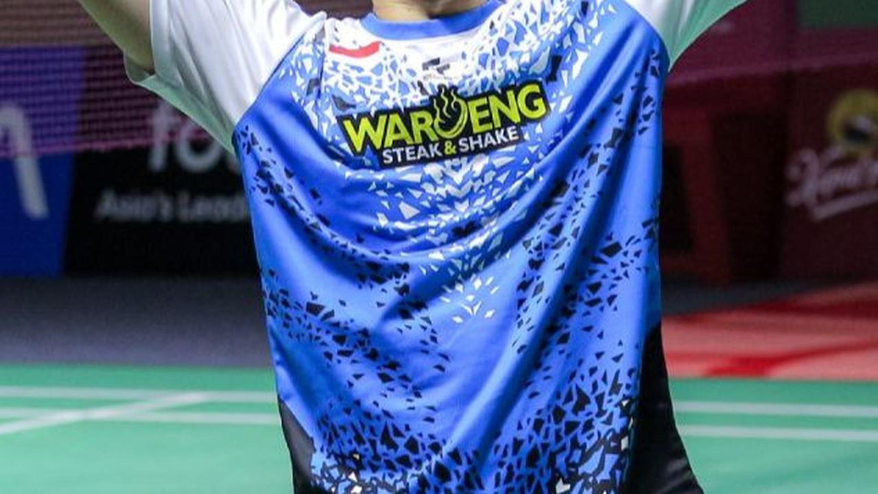 Ekspresi&nbsp;Reza setelah menaklukkan&nbsp;Lee Jhe-Huei/Yang Po-Hsuan pada babak perempat final Indonesia Open 2024 di Istora Senayan, Jakarta, Jumat (7/6/2024).&nbsp;Bola.com/Bagaskara Lazuardi