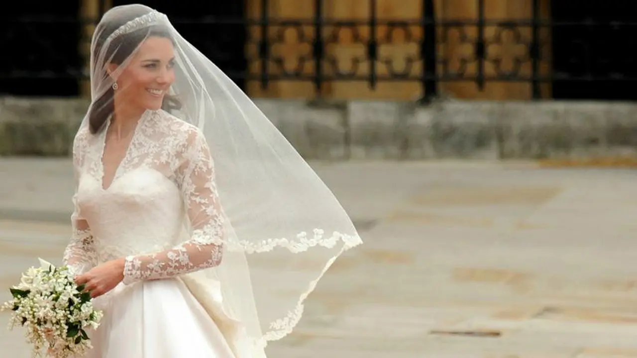Kate Middleton di hari pernikahannya