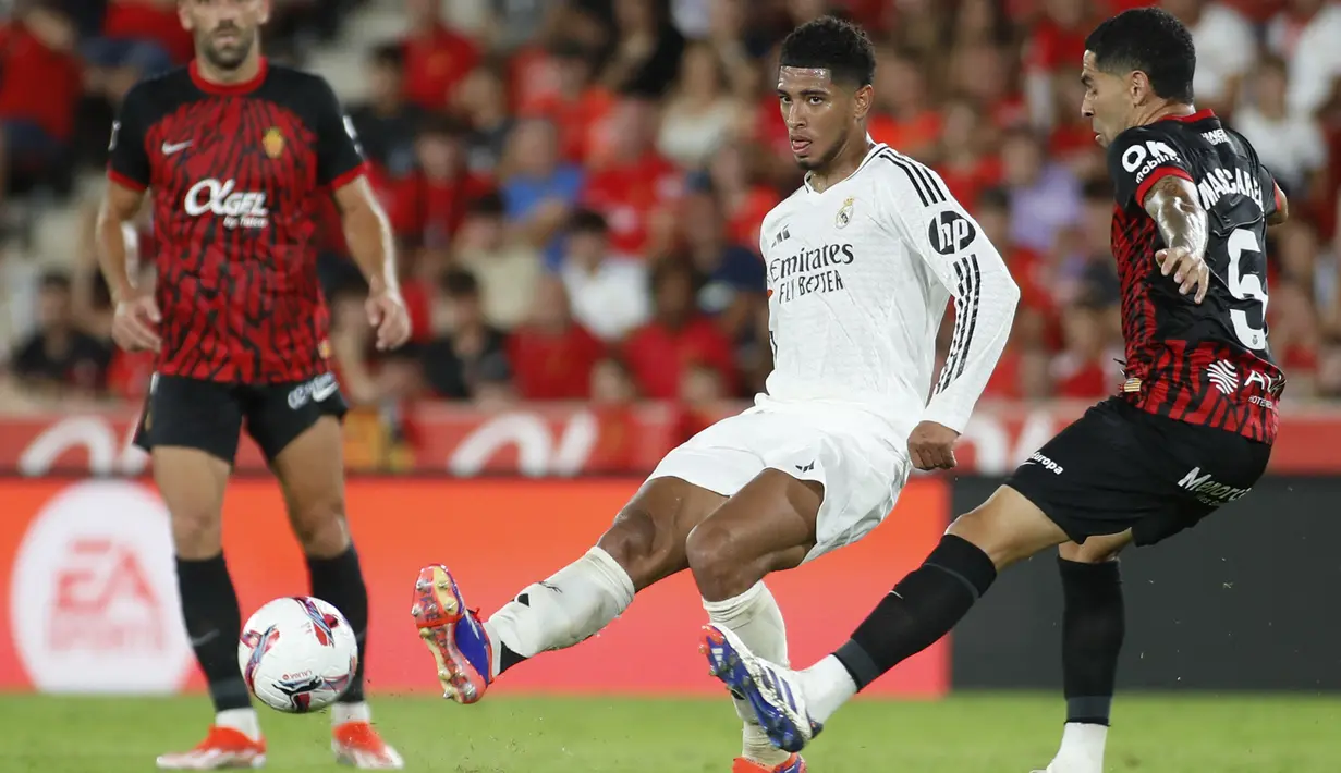 Hasil ini membuat Madrid mengemas satu poin saja dan berada di posisi 12 klasemen sementara Liga Spanyol 2024/2025. Lalu Mallorca ada di peringkat delapan. (JAIME REINA / AFP)