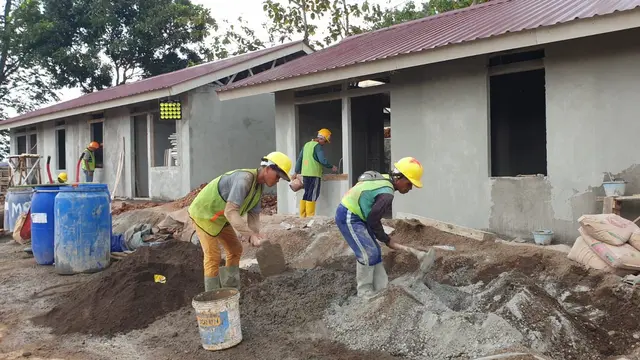 Kementerian PUPR melanjutkan pembangunan tahap II hunian tetap (huntap) untuk warga yang terdampak gempa bumi Cianjur, Jawa Barat. Dalam pembangunan tahap II ini Direktorat Jenderal Perumahan siap membangun 151 unit rumah. (Dok Kementerian PUPR)