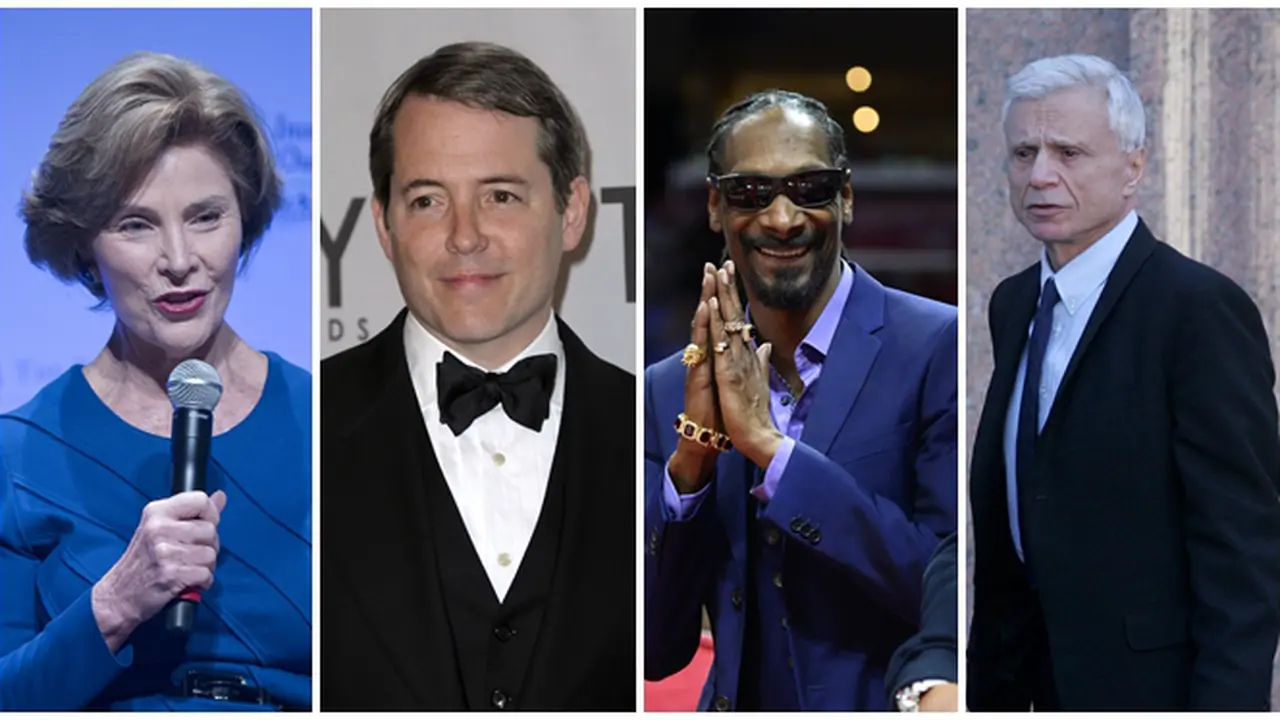 [Bintang] Laura Bush, Matthew Broderick, Snoop Dogg, dan Robert Blake