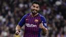 Suarez juga satu-satunya pemain yang berhasil meraih gelar El Pichichi dibawah dominasi Messi-Ronaldo musim 2015/16. Bersama Messi, Suarez adalah kran gol Barcelona musim ini. (AFP/Javier Soriano)
