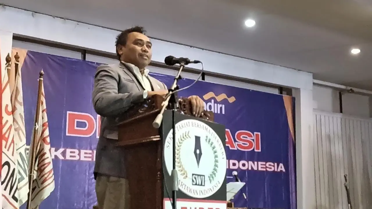 Ketum SWI Maryoko Aiko membuka Rakernas SWI (Istimewa)