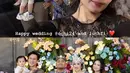 Stella Eks JKT48 dan suami turut hadir dengan pakaian serasi. Stella dengan dress brokat hitam, sedangkan Fendy Chow kenakan setelan jas taupe dan top hitam. [@stellacor]/
