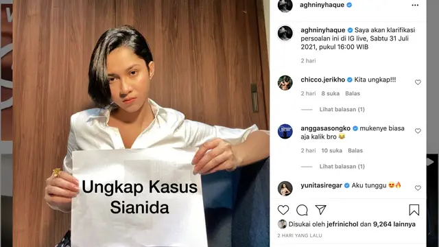 Unggahan Aghniny Haque. (Foto: Instagram @aghninyhaque)