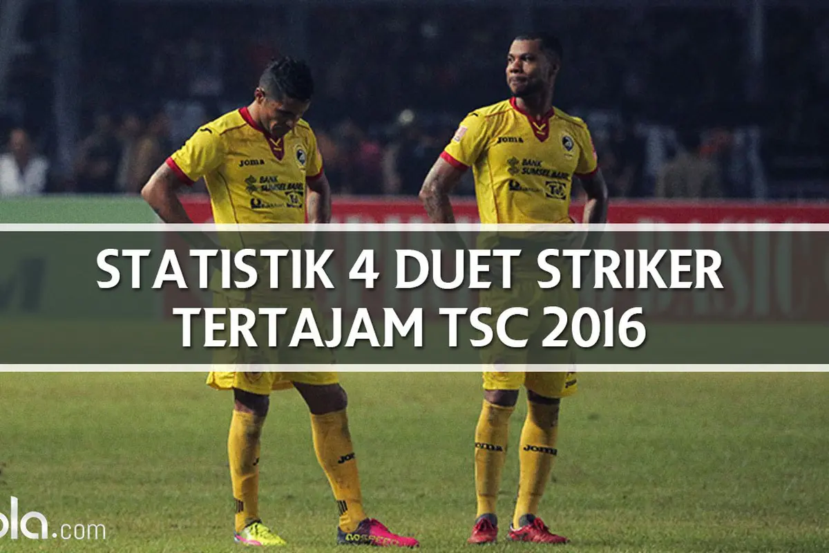 Statistik 4 Duet Striker Tertajam TSC 2016 (Bola.com/Adreanus Titus) 
