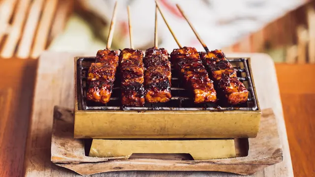 ilustrasi sate tempe