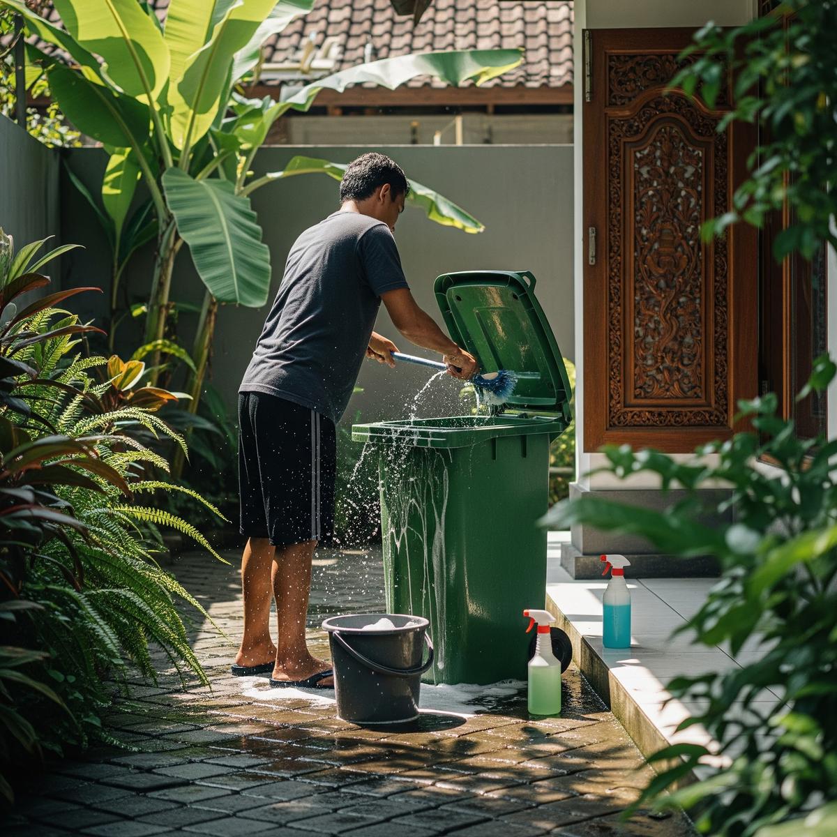 Cara Membersihkan Keranjang Sampah yang Mulai Berbau agar Kembali (AI Generated)