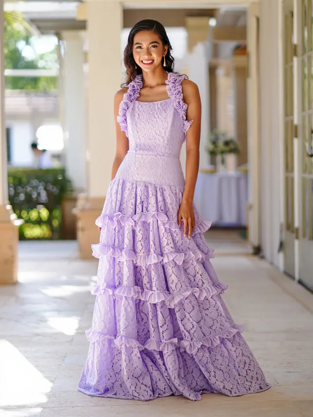 Long Dress Brokat untuk Pesta Pernikahan