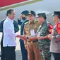 Gubernur&nbsp;Arinal Djunaidi terlihat hanya senyum-senyum saat menyambut Presiden Jokowi. (Dok: Instagram Pemrov Lampung)