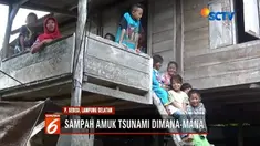 Warga di Pulau Sebesi yang terkena dampak tsunami Selat Sunda terisolir. Mereka belum tersentuh bantuan, dan bertahan hidup melalui hasil kebun yang ada.
