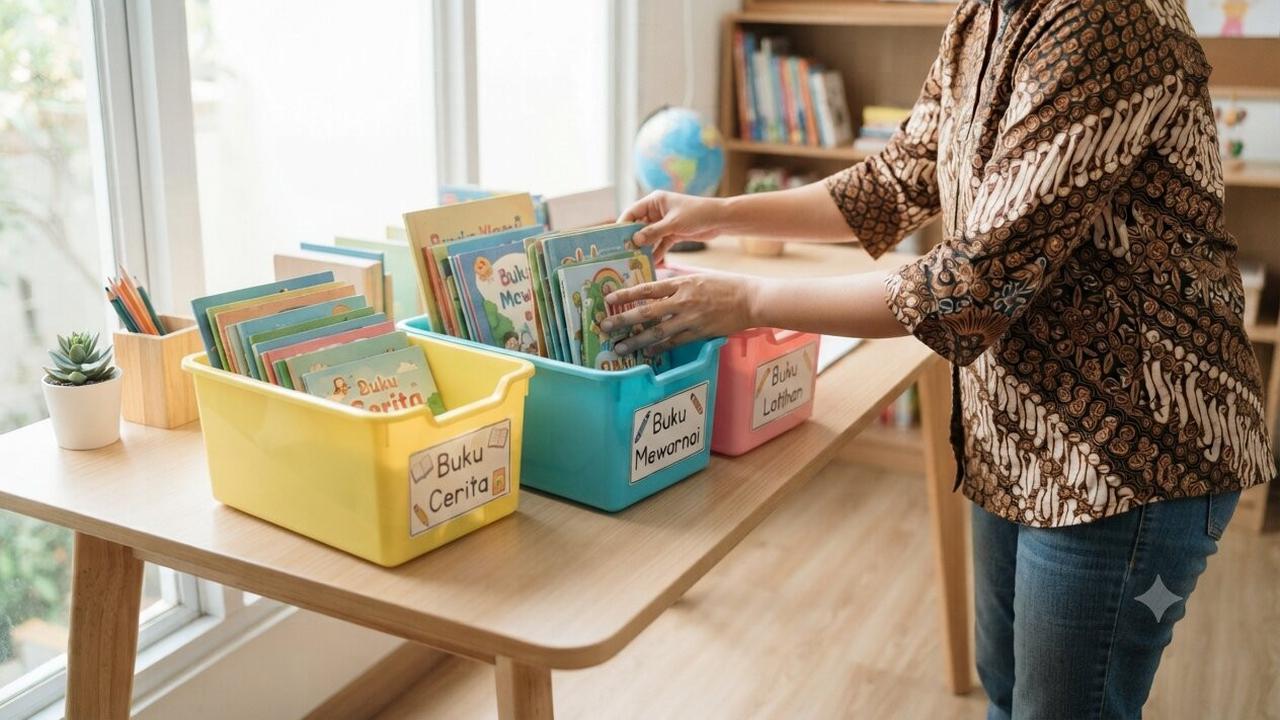 Cara Menata Buku di Meja Belajar Anak agar Menarik dan Rapi