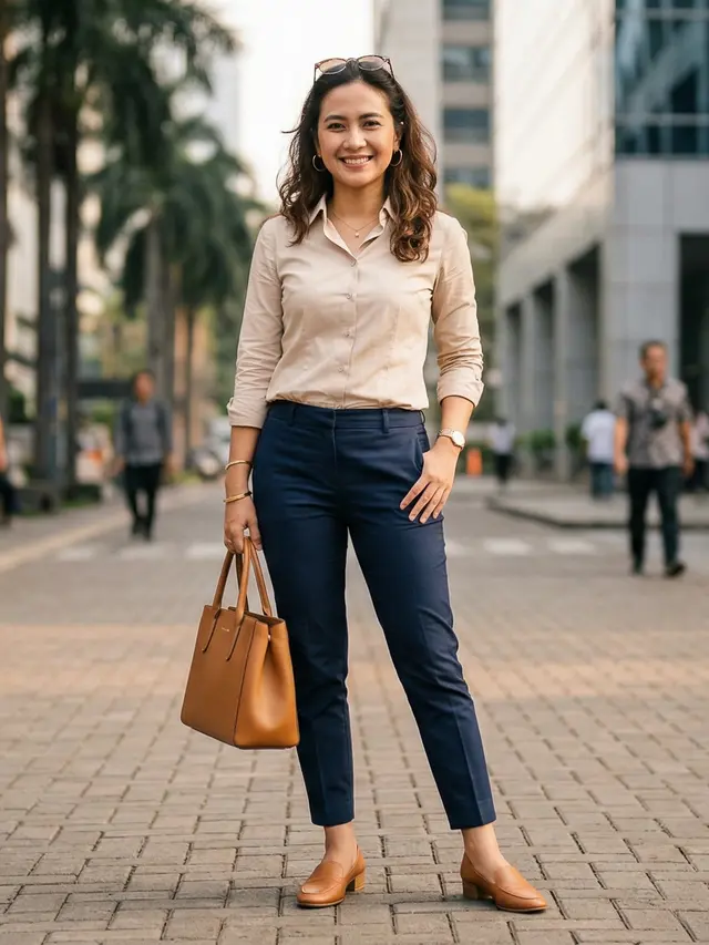 Model Celana Panjang Wanita Bahan Kain (Foto: Gemini AI)