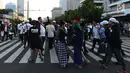 Massa aksi 22 Mei mulai berkumpul di depan Gedung Bawaslu, Jakarta, Rabu (22/5). Mereka mulai melakukan orasi menolak pemilu curang serta hasil rekapitulasi yang dilakukan Komisi Pemilihan Umum (KPU). (merdeka.com/Imam Buhori)