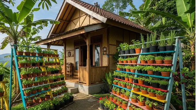 Rumah Mini Tapi Punya Kebun Sayur Luas