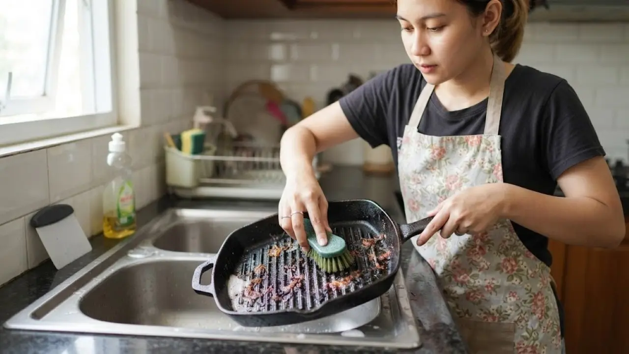 Cara Bersihkan Grill Pan